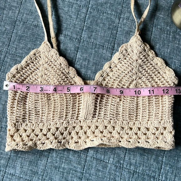 FESTIVAL Fairy Crochet Bralette 100% Cotton in Natural  | XS - Picture 4 of 5